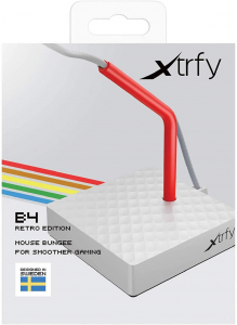 Xtrfy B4 Retro egérkábel-vezető szürke-piros (1213)